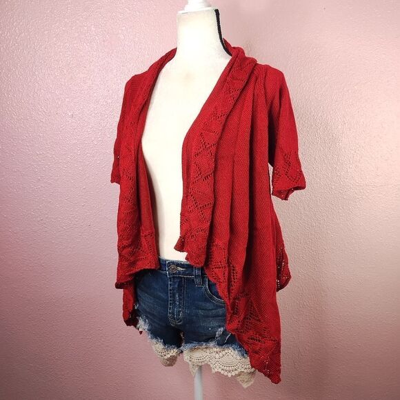 Live and Let Live Open Front Cardigan Shawl Medium - Picture 1 of 7